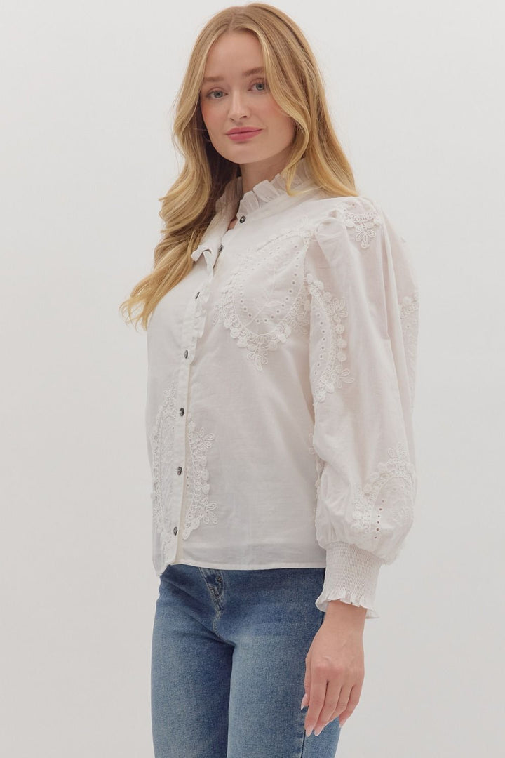 Winnie Lace Applique Blouse