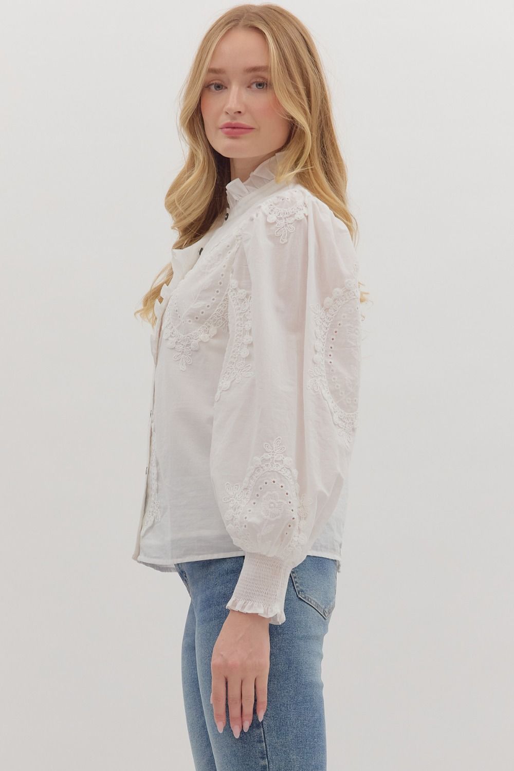 Winnie Lace Applique Blouse