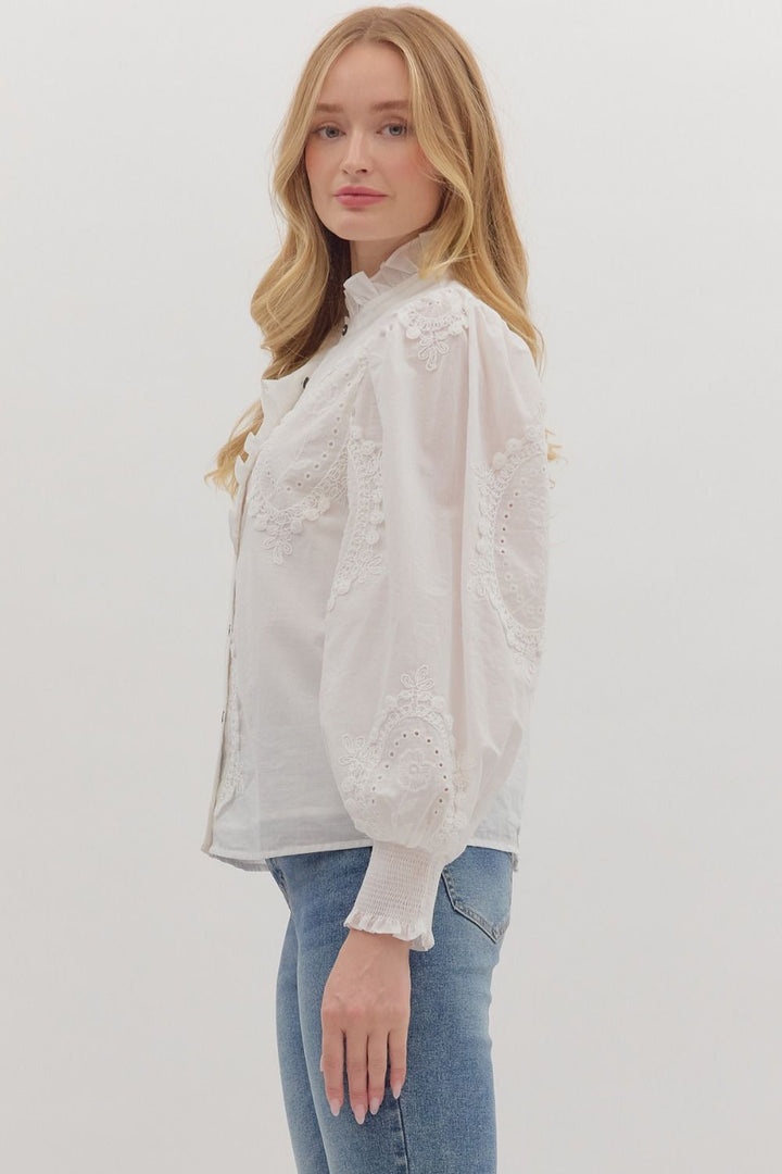 Winnie Lace Applique Blouse