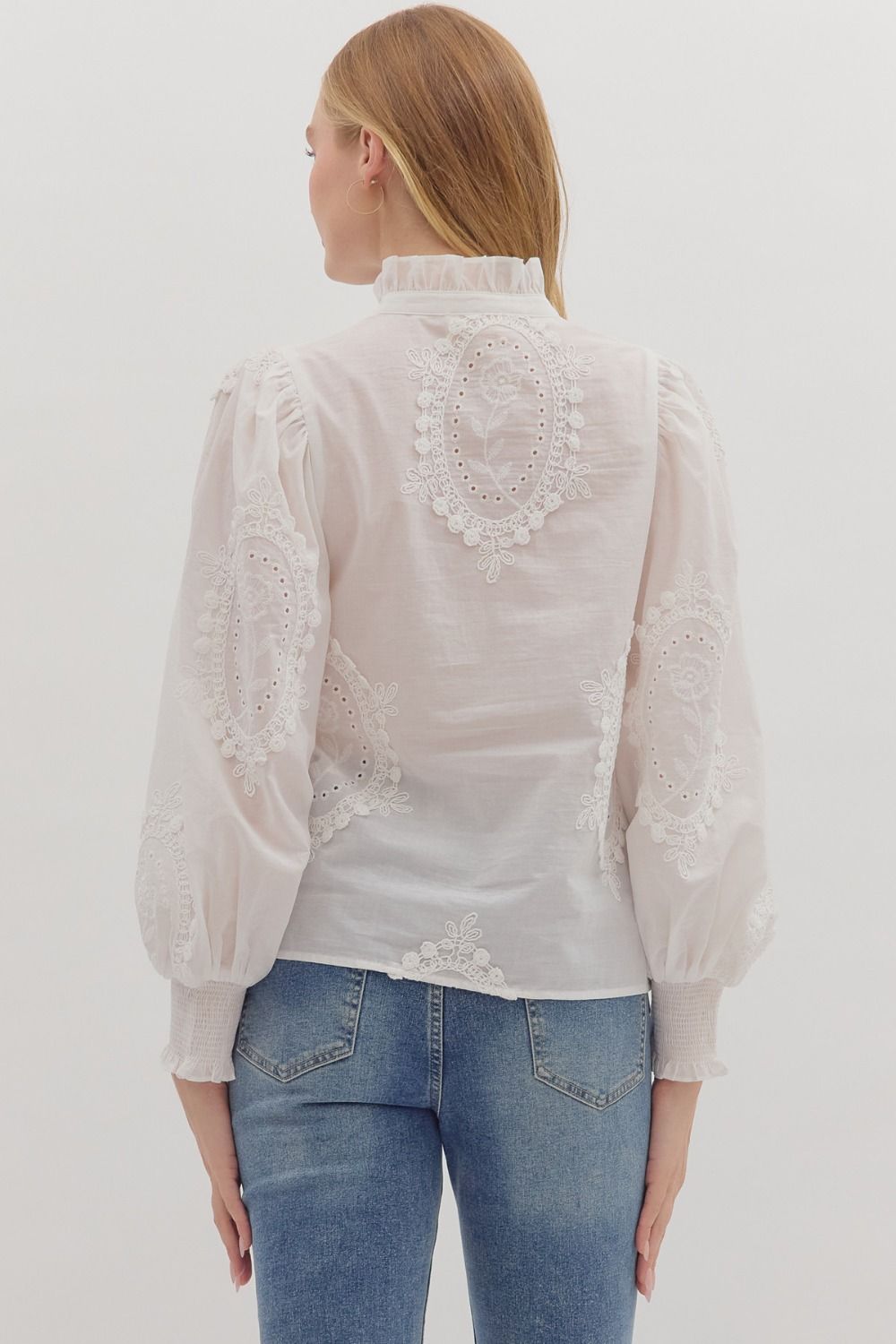 Winnie Lace Applique Blouse