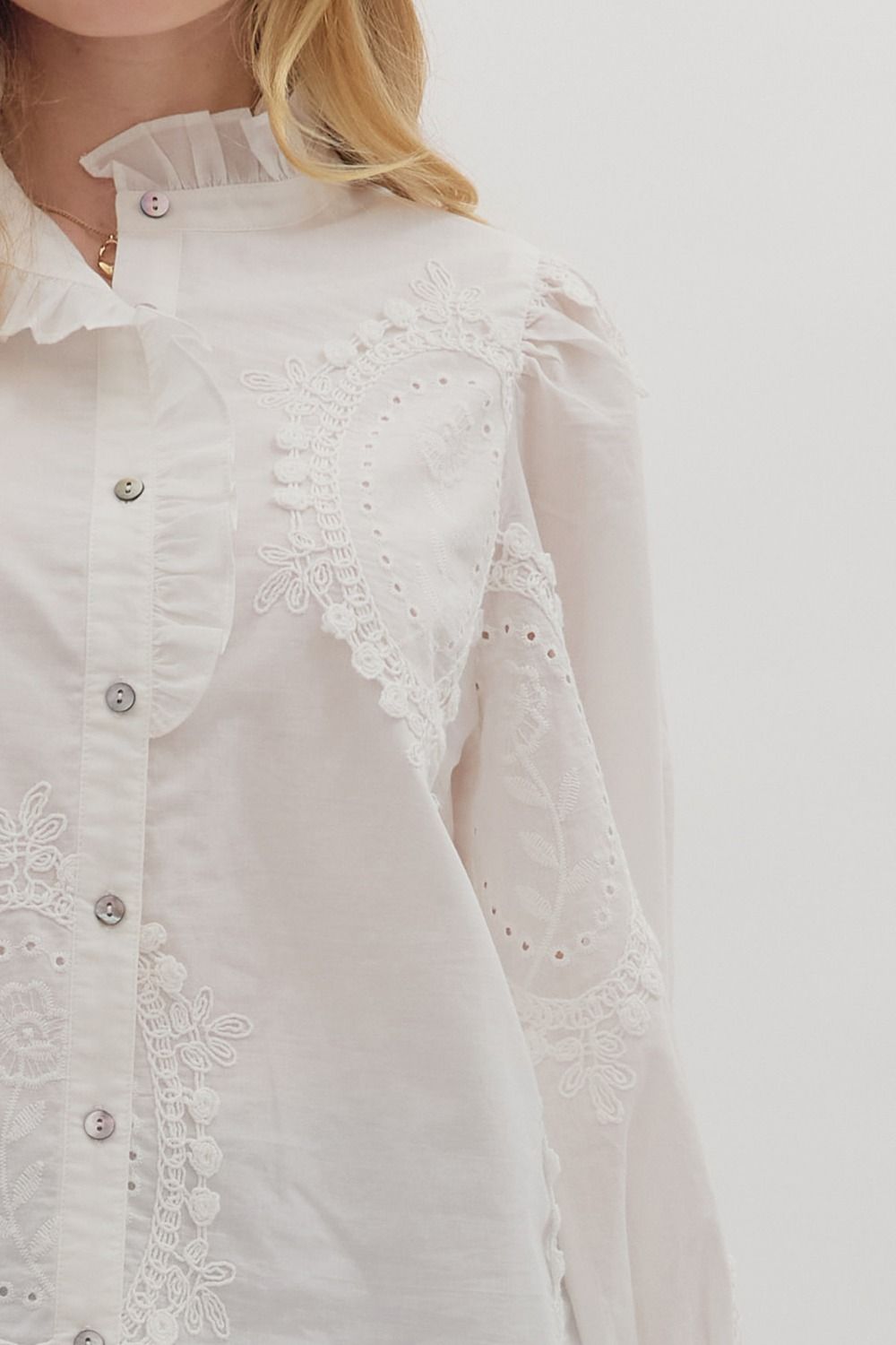 Winnie Lace Applique Blouse