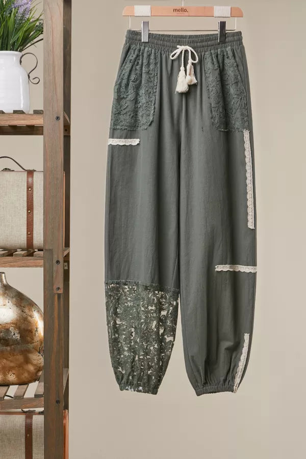 Desert Sage Lace Joggers