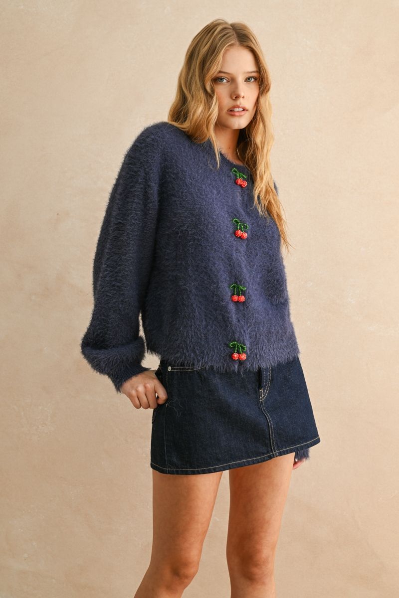 Cherry Bliss Button Cardigan