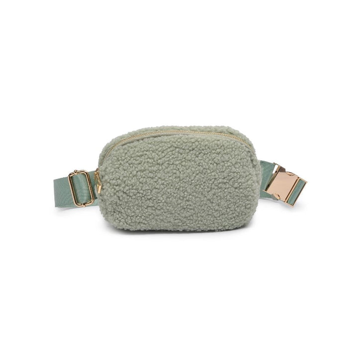 Santi Sherpa Belt Bag, Sage