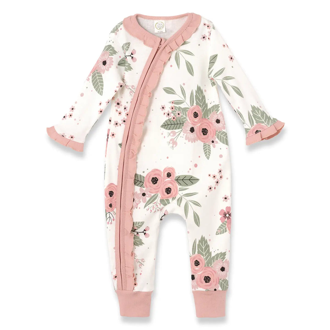 Sweet Peony Zip Romper