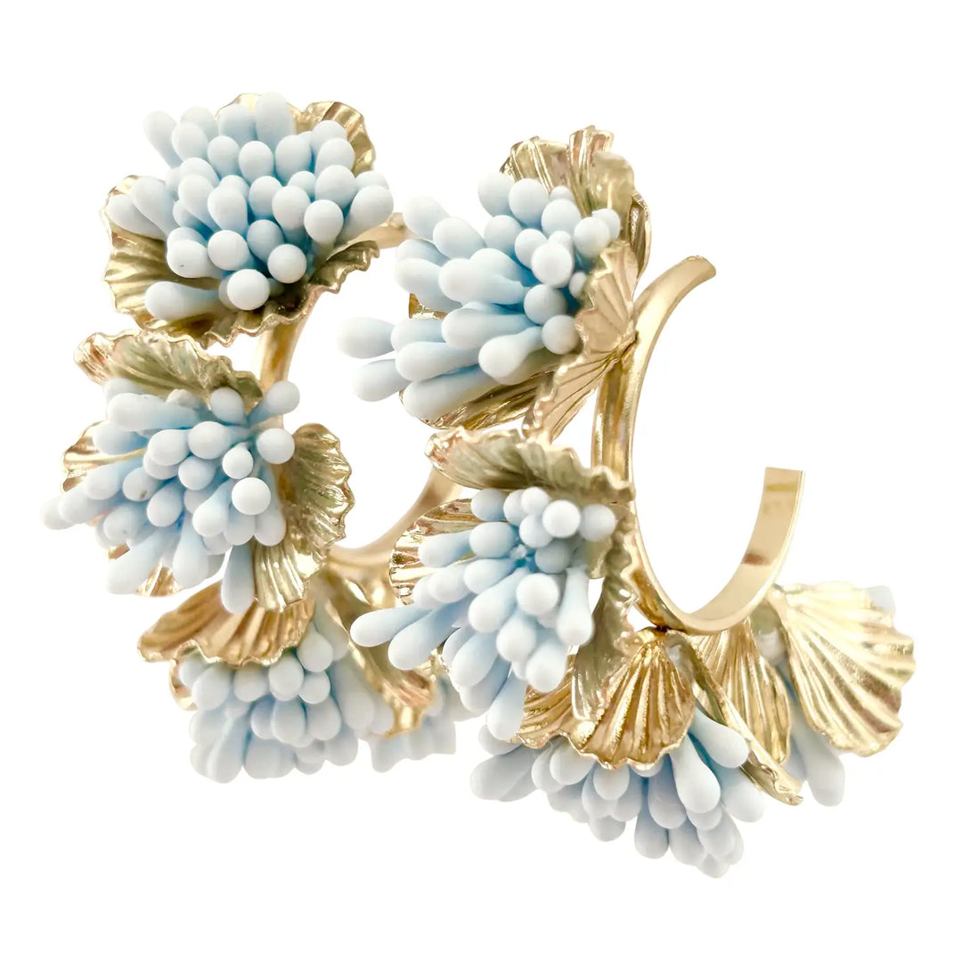 Fleur Earring, Light Blue