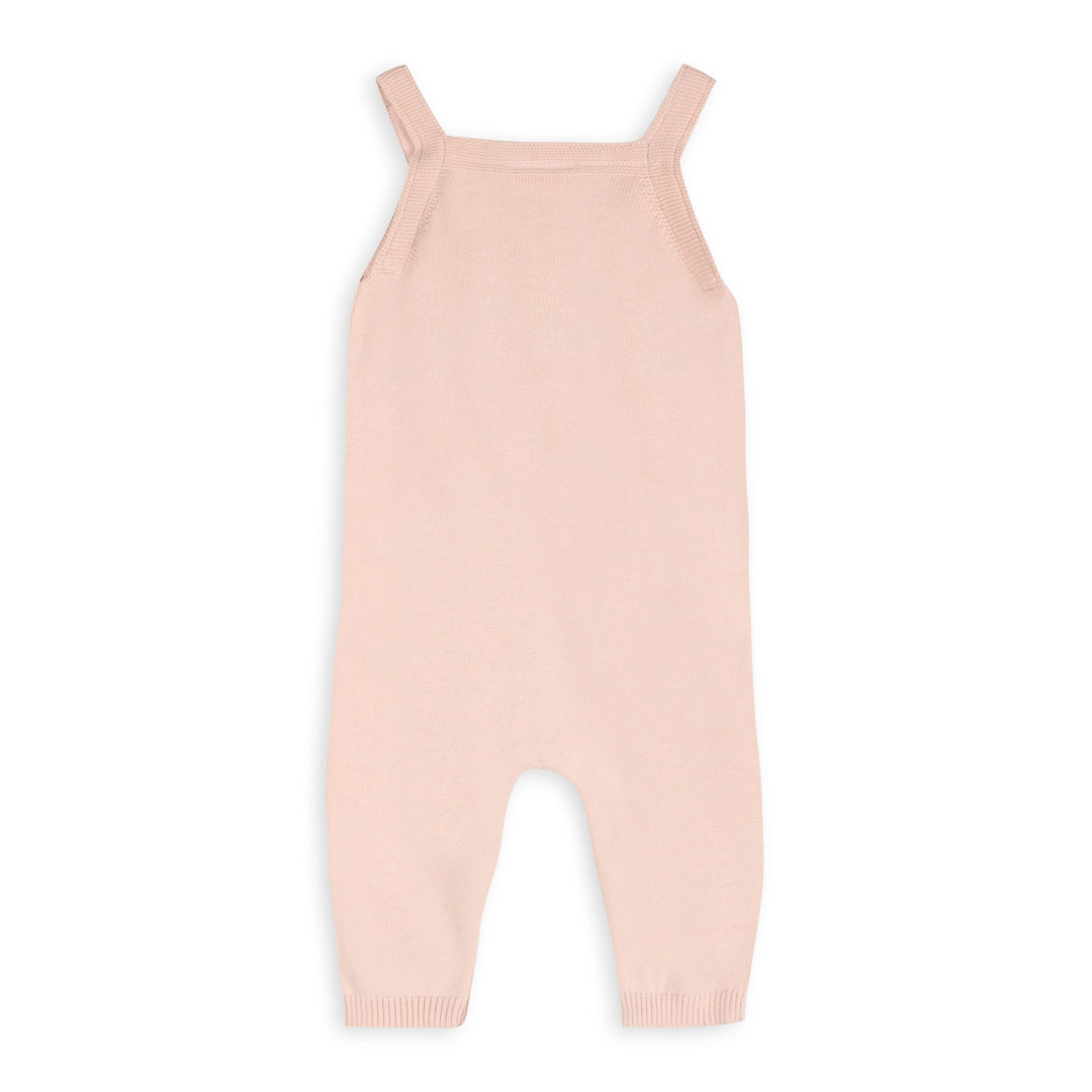 White long-sleeve bodysuit romper included with the Gentle Lamb Baby Overall Set