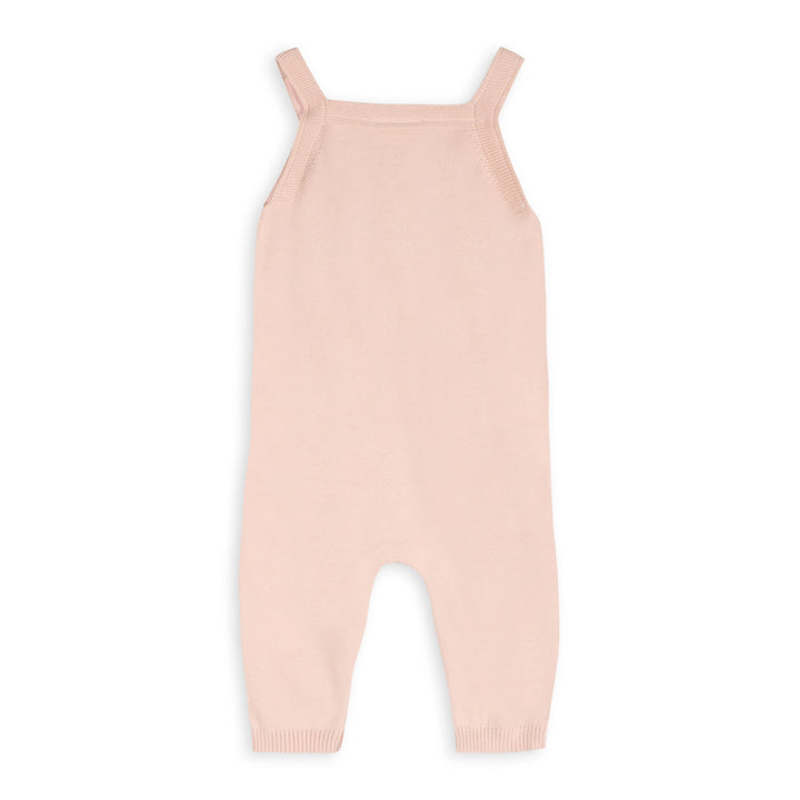 White long-sleeve bodysuit romper included with the Gentle Lamb Baby Overall Set