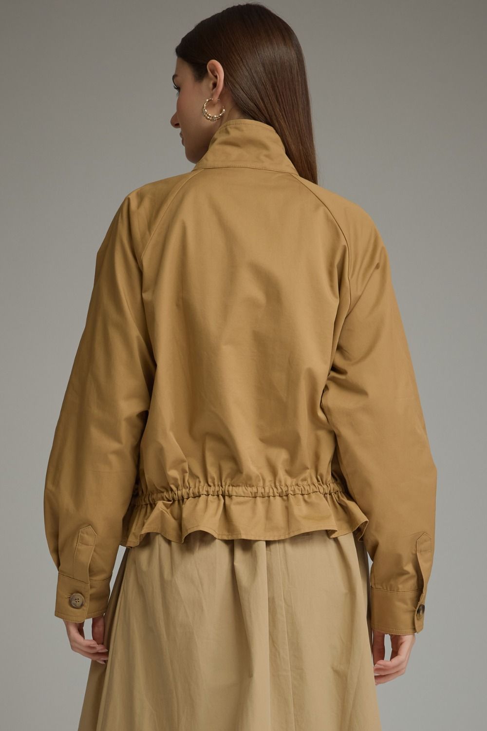 Harlow Cotton Utility Jacket in Camel by Entro, view 5
