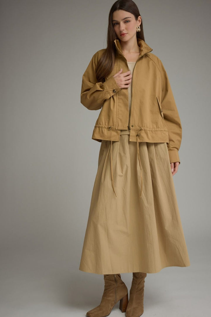 Harlow Cotton Utility Jacket in Camel by Entro, view 6