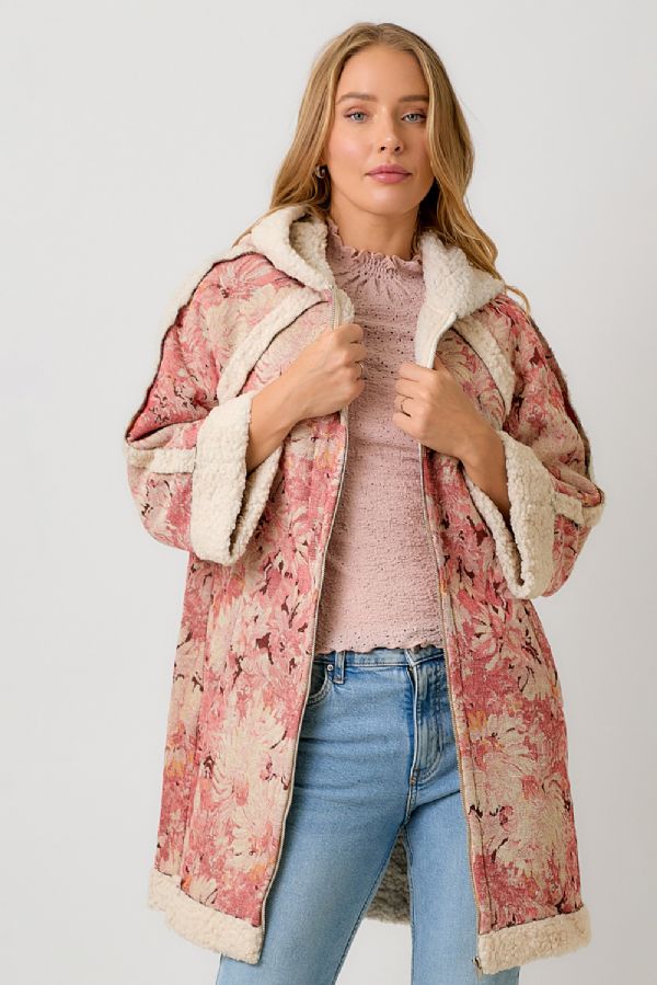 Pink Peonies Floral Jacket