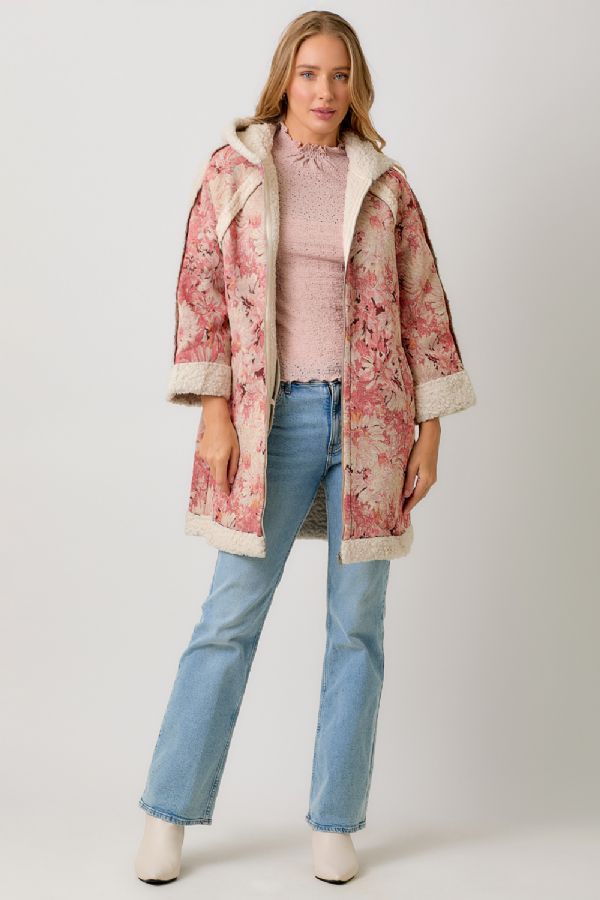 Pink Peonies Floral Jacket