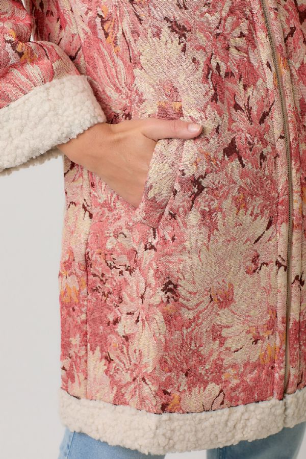 Pink Peonies Floral Jacket