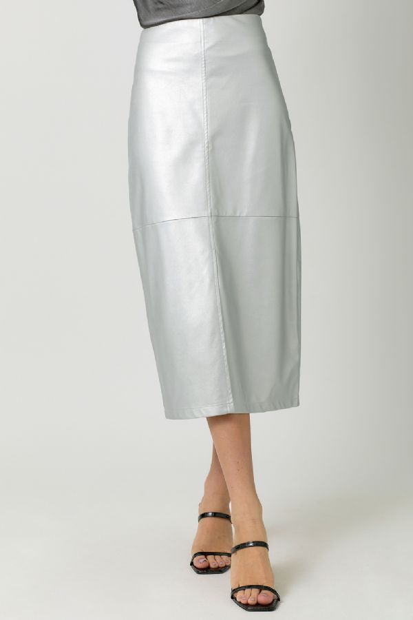 Metallic Midi Skirt