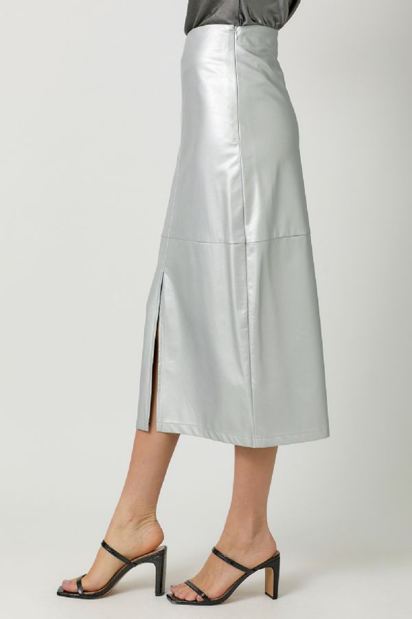 Metallic Midi Skirt