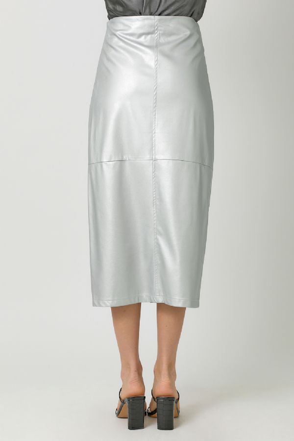 Metallic Midi Skirt