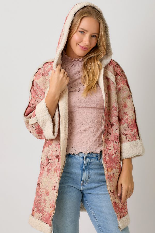 Pink Peonies Floral Jacket