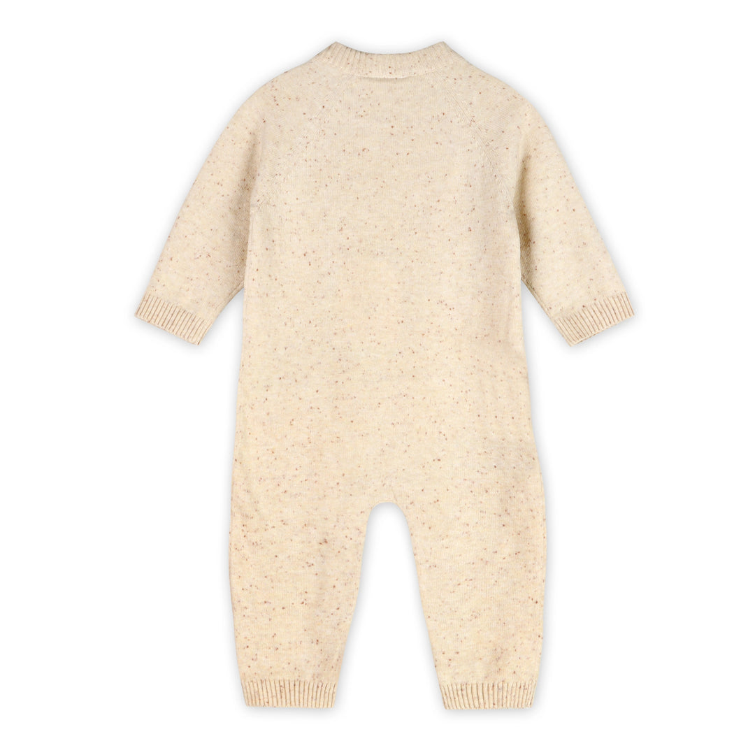 Shoulder button closure detail on the Jungle Friends Baby Jumpsuit