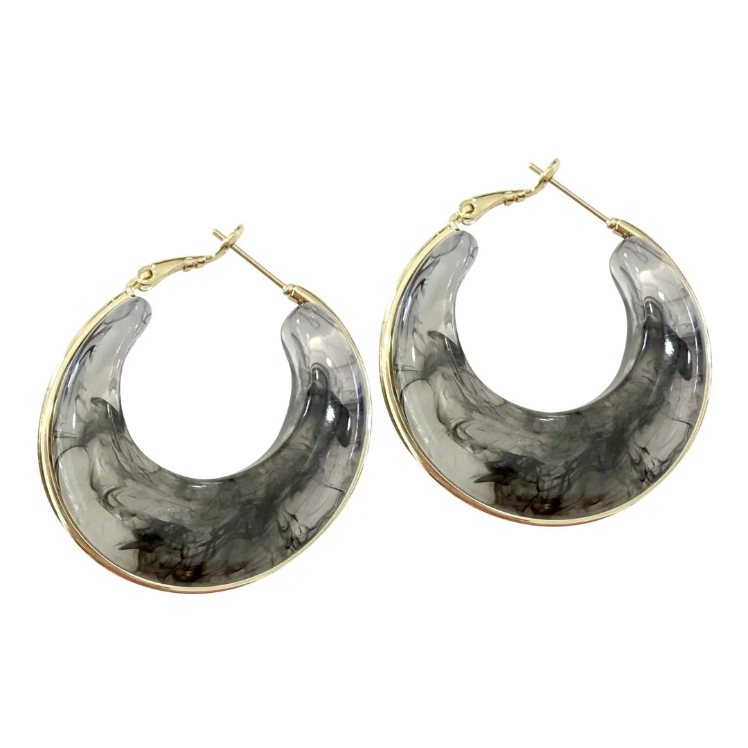 Kansas Earring, Charcoal