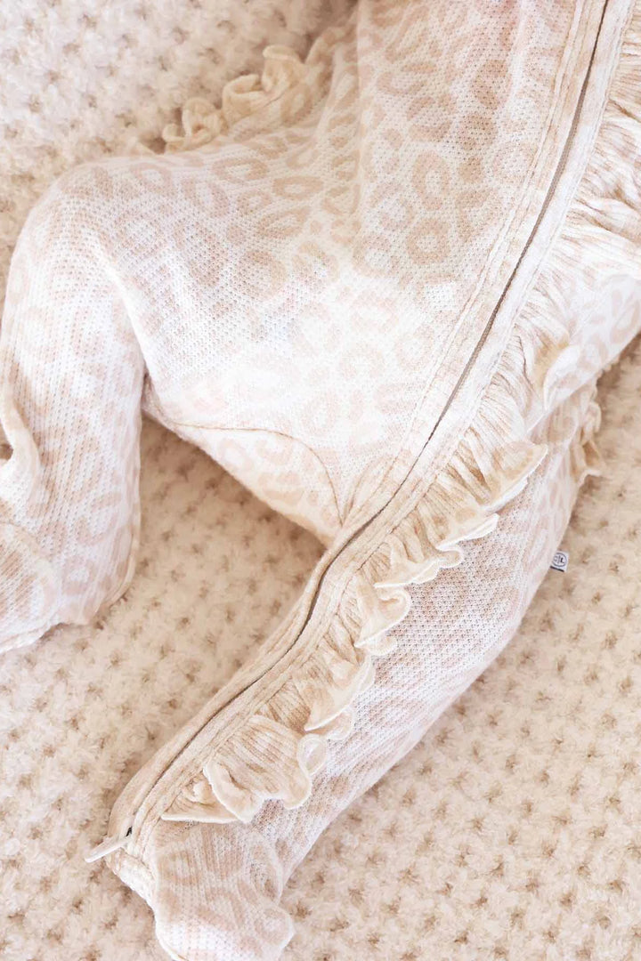 Lovely Leopard Ruffle Footie
