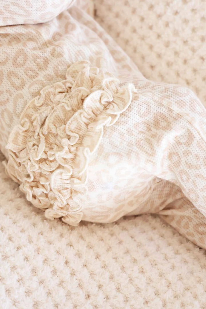 Lovely Leopard Ruffle Footie