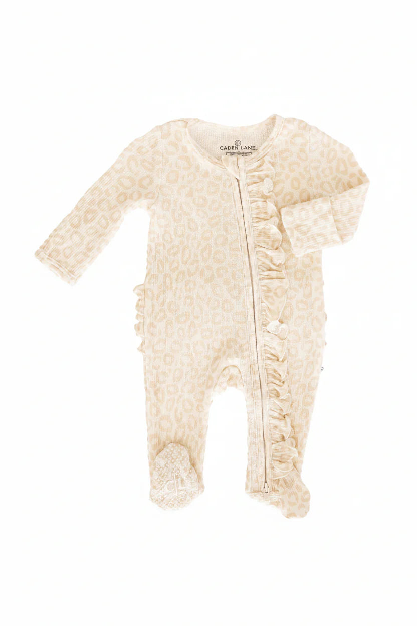 Lovely Leopard Ruffle Footie