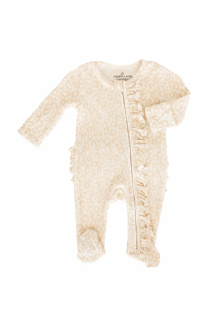 Lovely Leopard Ruffle Footie