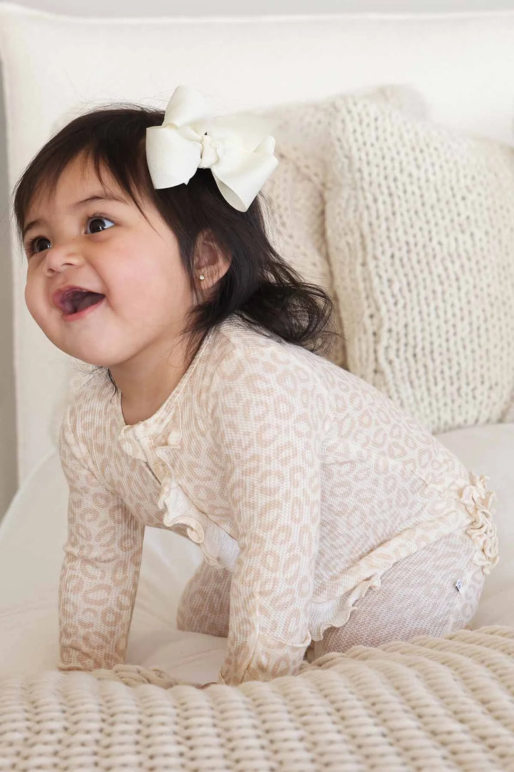 Lovely Leopard Ruffle Footie