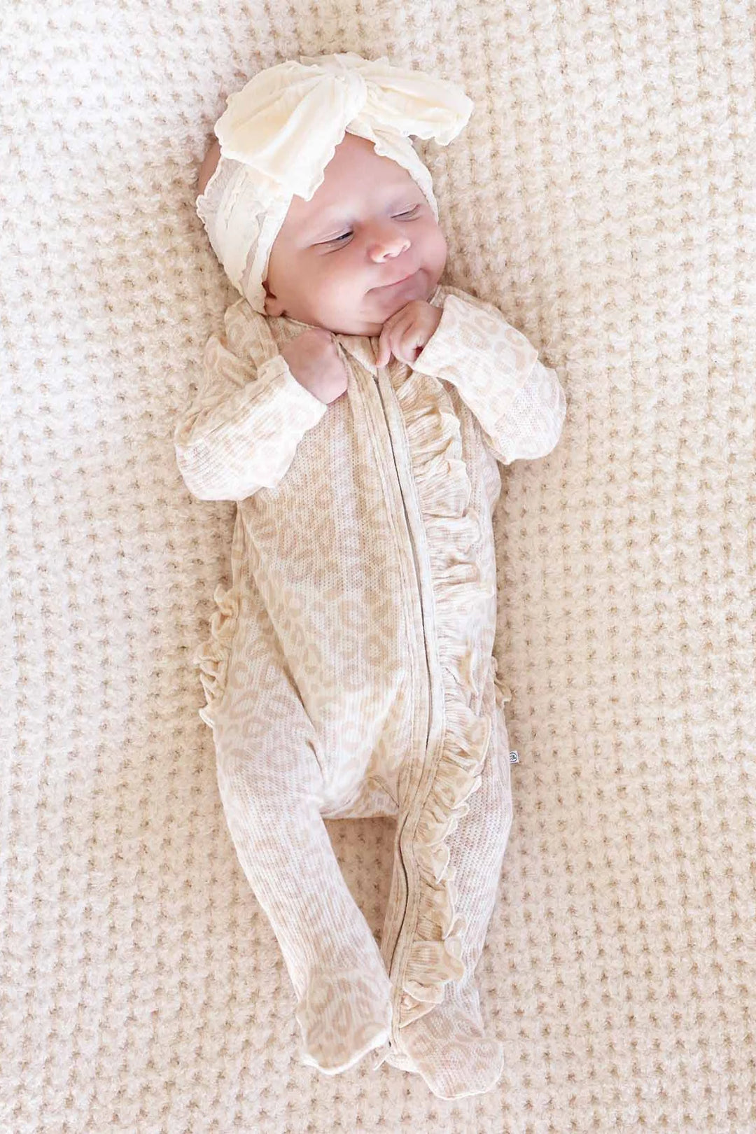 Lovely Leopard Ruffle Footie
