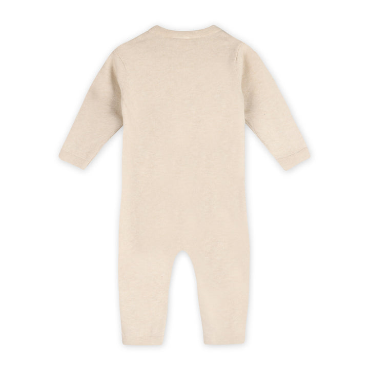Woodland moose organic cotton knit baby jumpsuit by Viverano