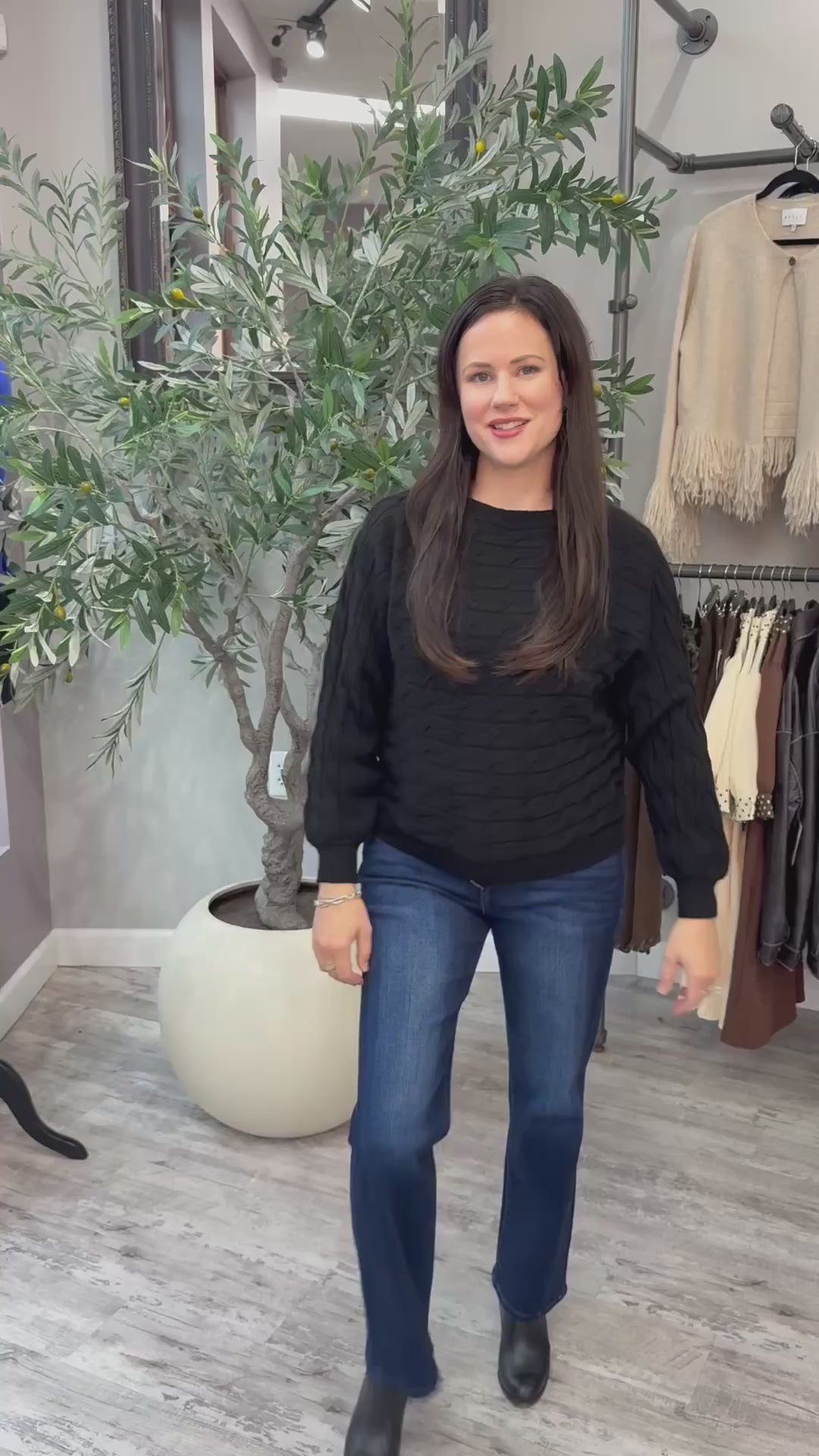 Cable Knit Dolman Sweater