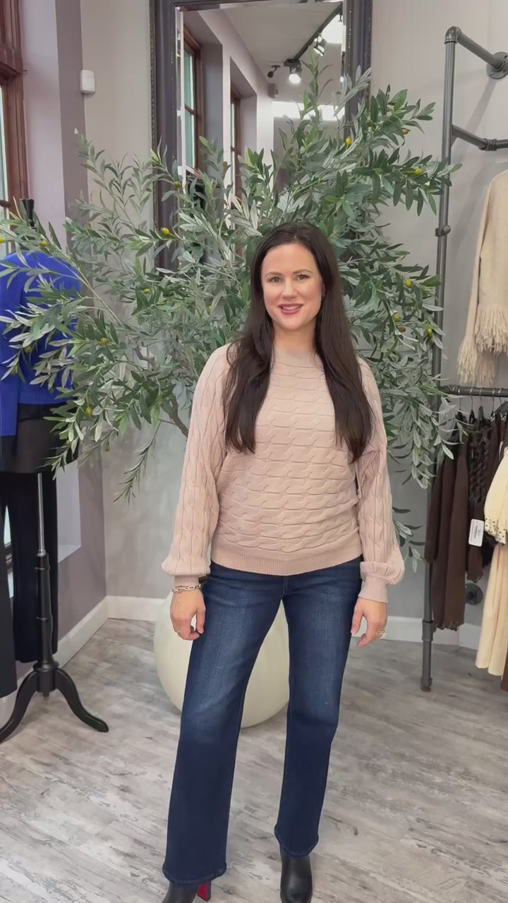 Cable Knit Dolman Sweater