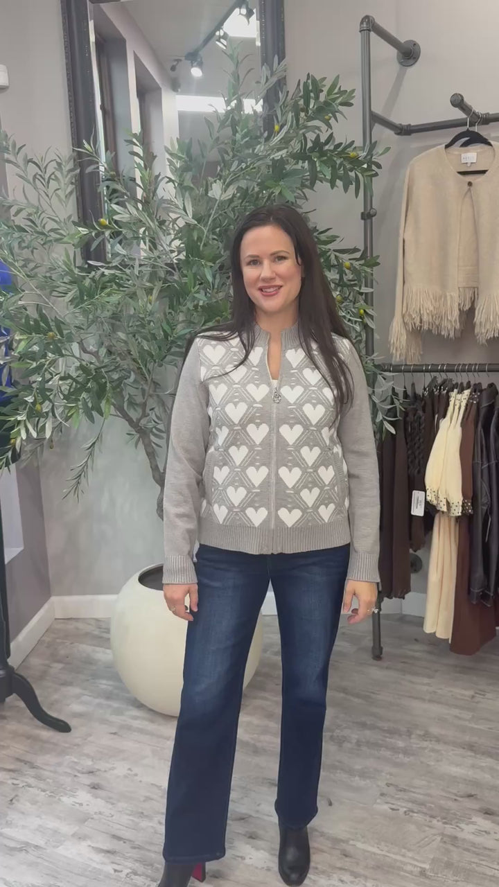Full Heart Zip Cardigan