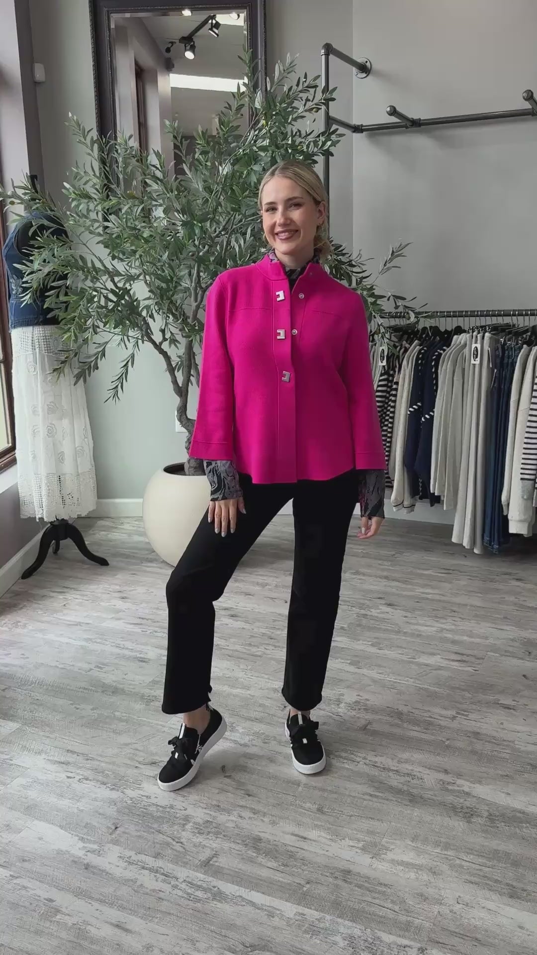 Fierce in Fuchsia Turtleneck