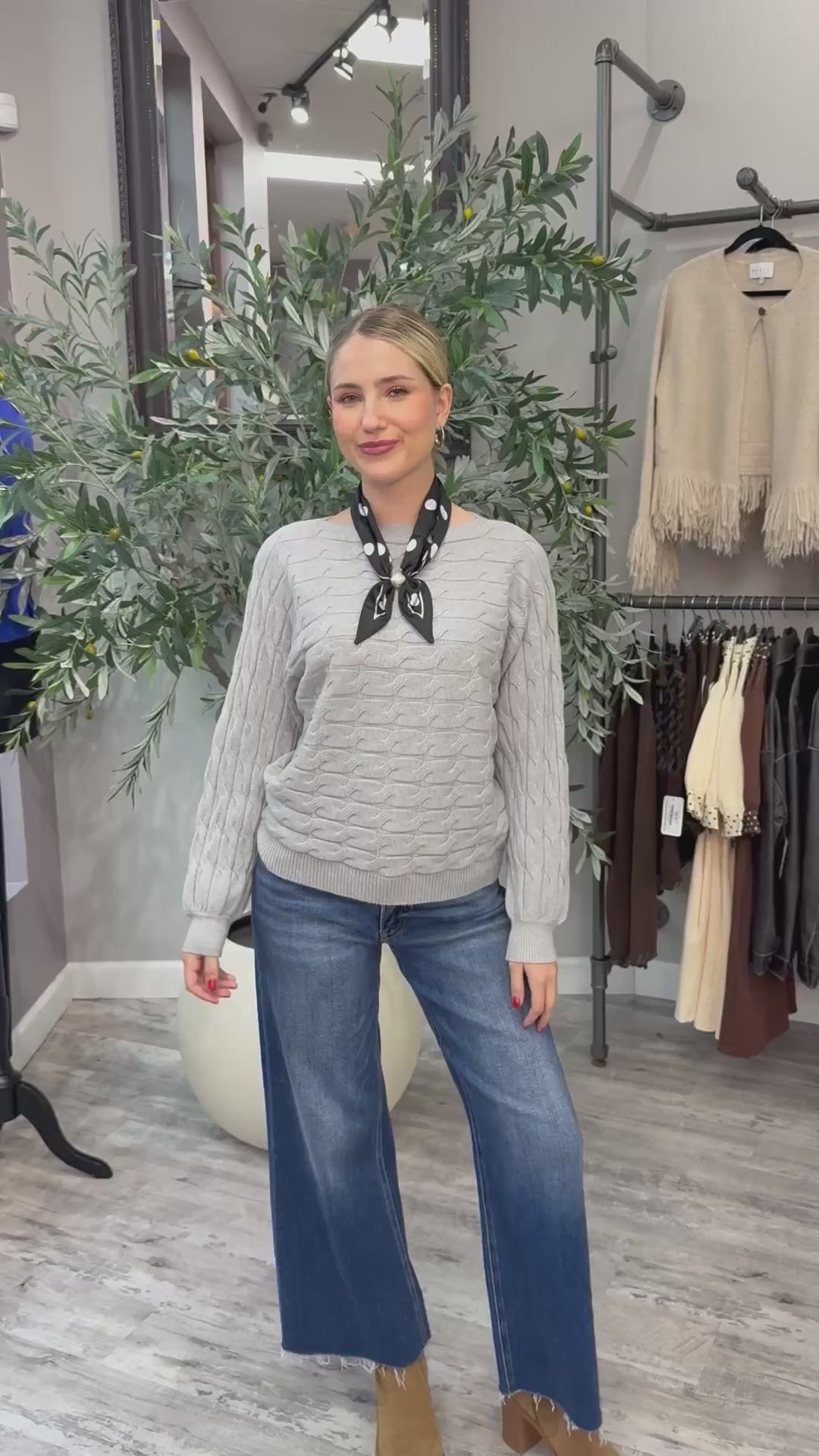 Cable Knit Dolman Sweater