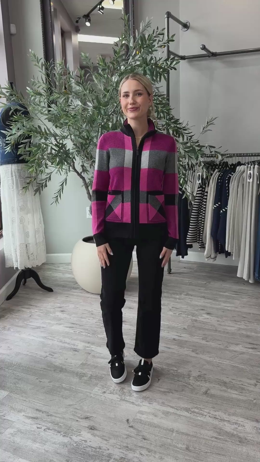 Posh in Plaid Cardigan