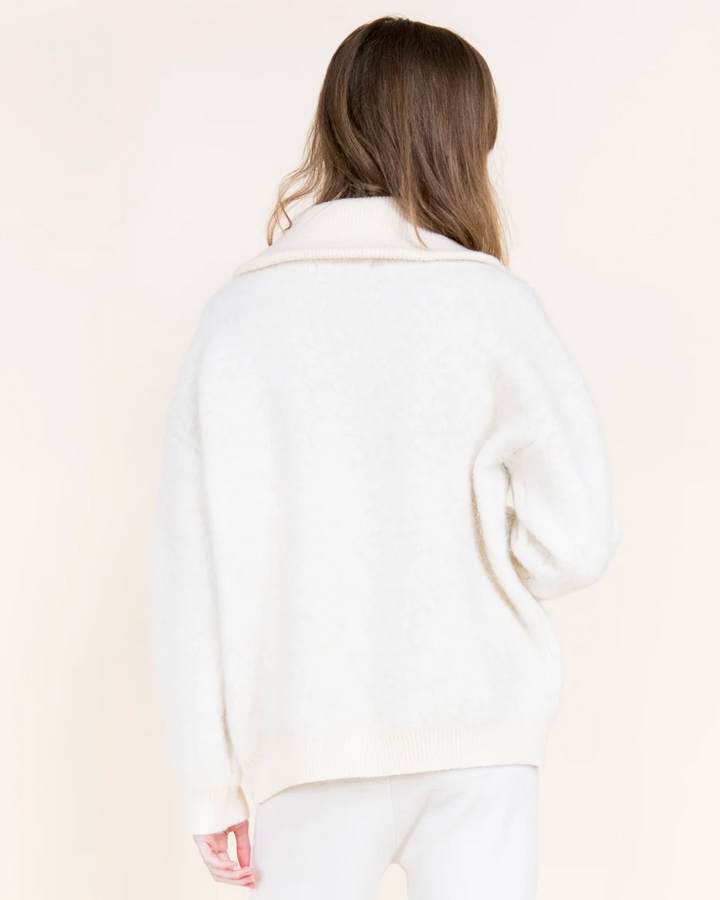 Zip front knit cardigan from Original at Just Girls Boutique