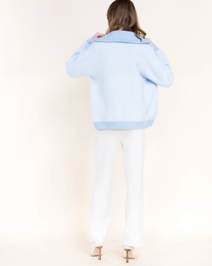 Zip front knit cardigan from Original at Just Girls Boutique - view 8