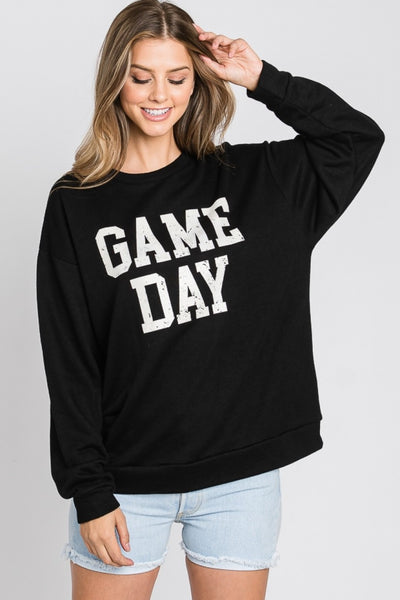 Game On Crew Sweatshirt, Black