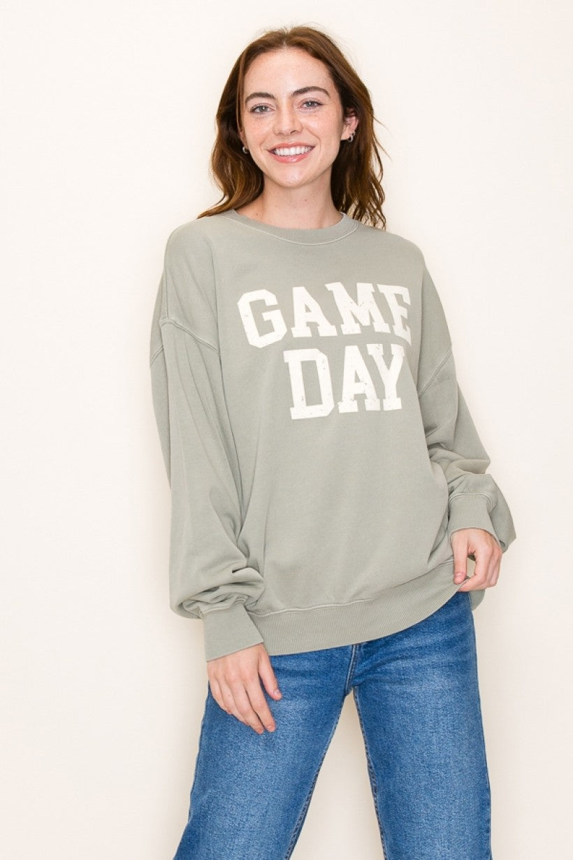 Go Green Game Day Sweatshirt, Sage