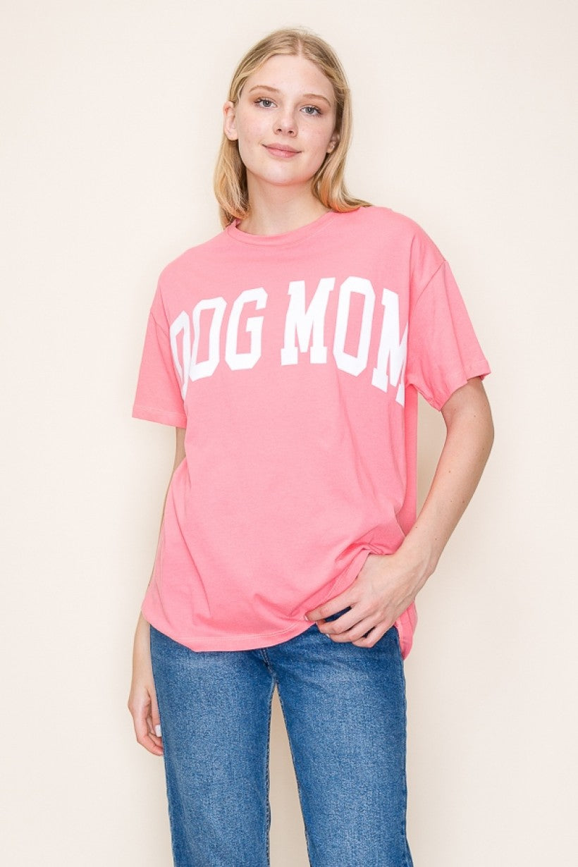 Dog Mom Tee, Bubblegum