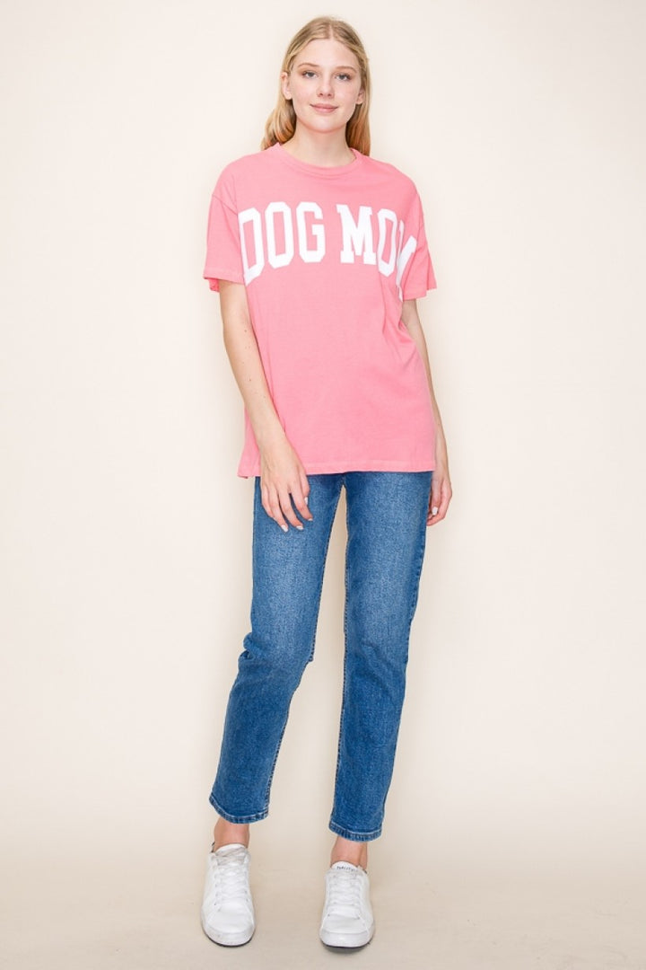 Dog Mom Tee, Bubblegum