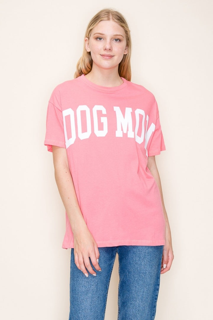 Dog Mom Tee, Bubblegum