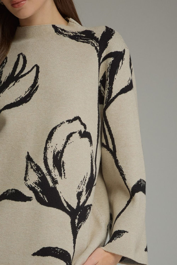 Floral Motif Sweater