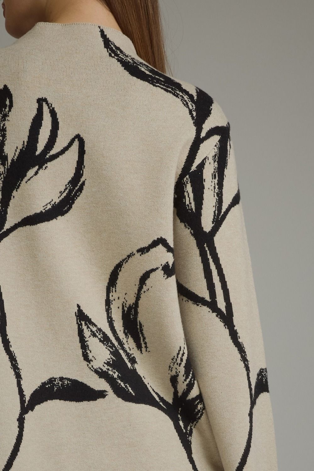 Floral Motif Sweater