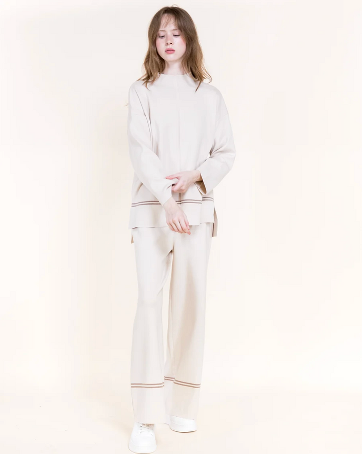 Tonal Stripe Wide Leg Pant by Original