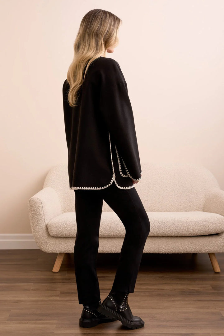 Stitched in Style Jacket with Scarf, Final Sale