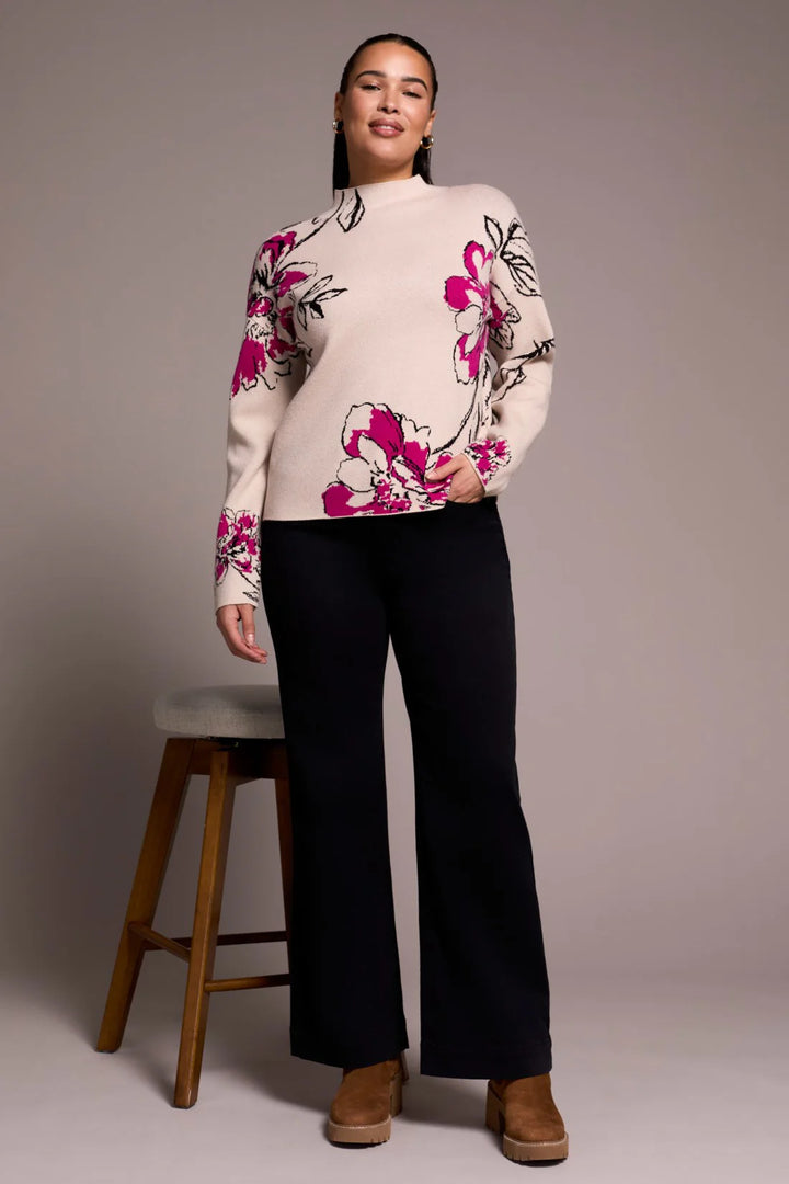 Pink Flambe Floral Sweater, Final Sale