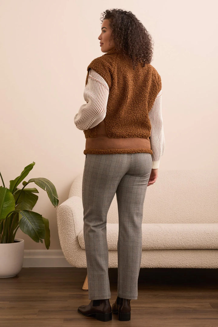 Toffee Twist Sherpa Vest, Final Sale