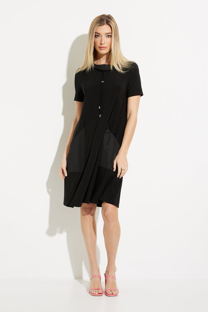 Double Take Pocket Dress, Black, FINAL SALE
